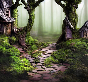 Magical Fairytown Digital Background 2