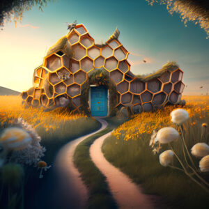 Bee House Digital Backgrounds